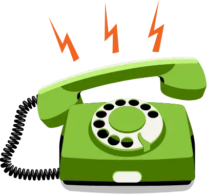 Green phone illustration