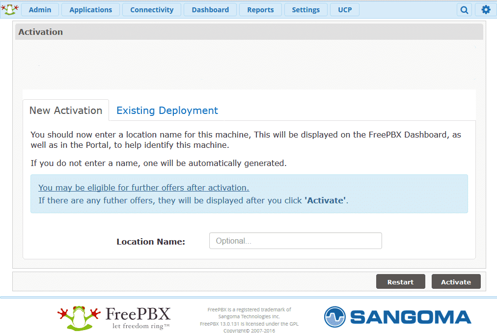 Freepbx setup